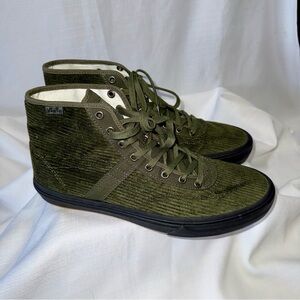 NEW  Vans Skate Crockett High Deconstructed Half Cab - Olive Corduroy Size 12